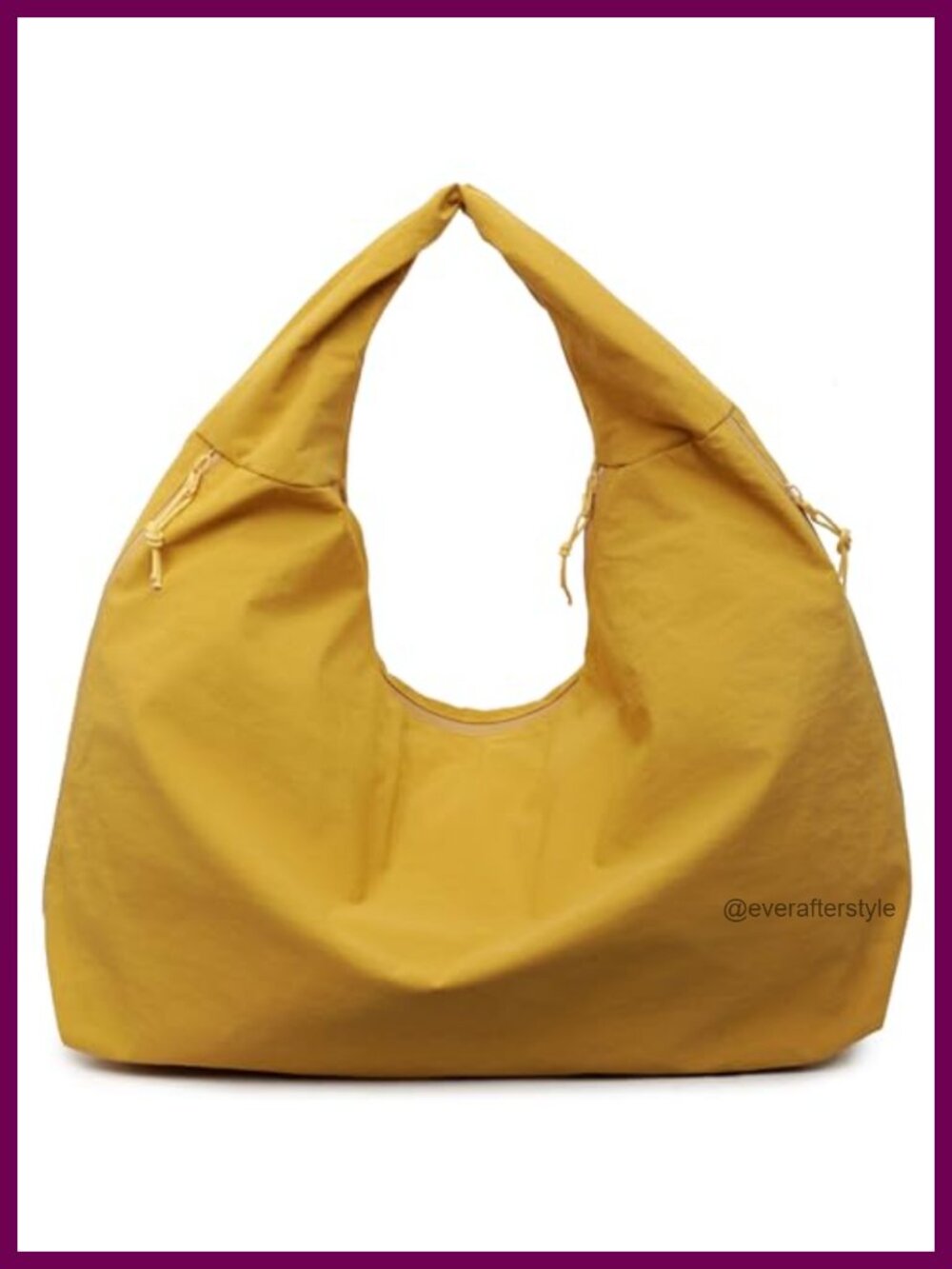 Large Slouchy Hobo Tote Bag Minimalist Shoulder Purse Multi Pocket